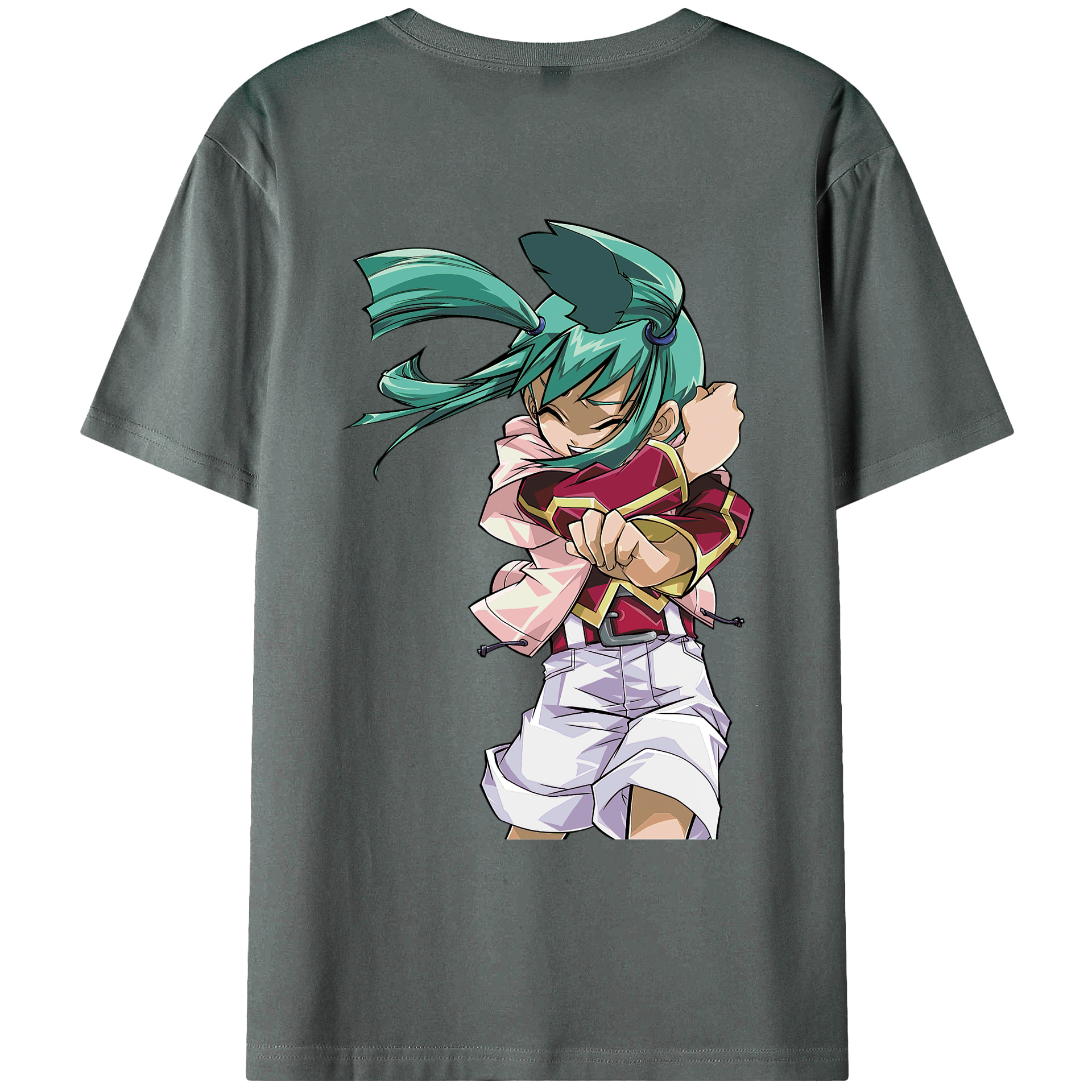 （画像用） 遊☆戯☆王 Yu-Gi-Oh! 綿100％ メンズ半袖Tシャツ（バックプリント） 通気性